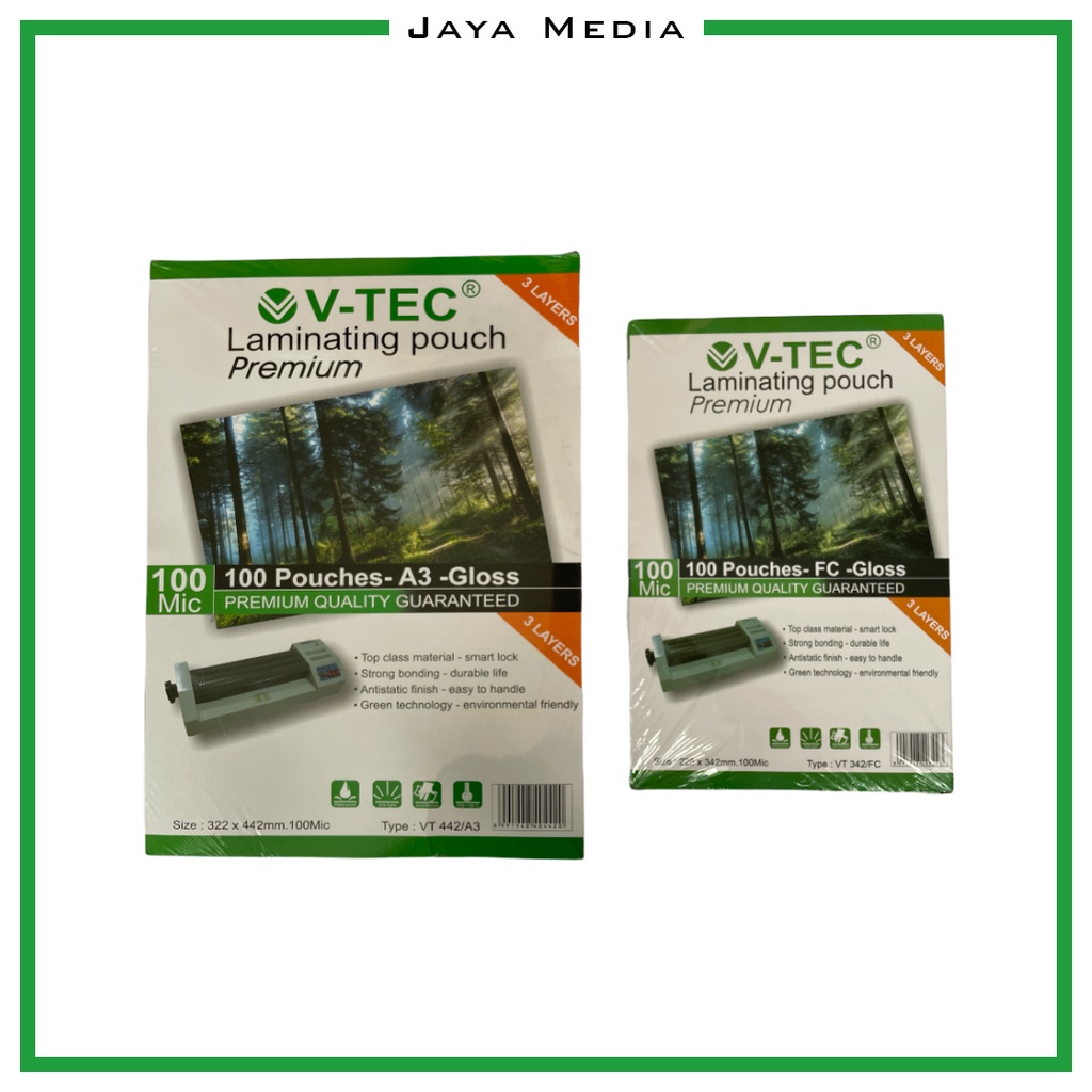 

Vtec Laminating Pouch Premium 3 Layers A3 Folio