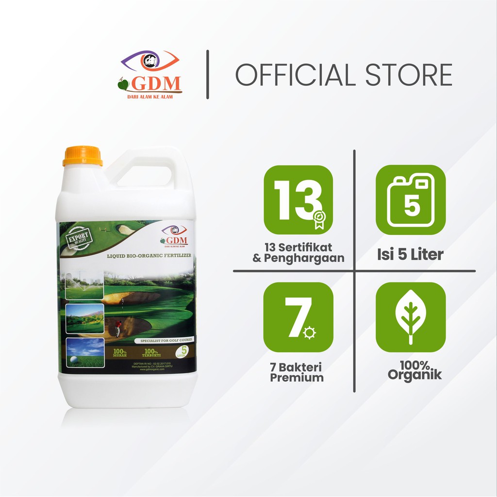 

GDM Pupuk Organik Untuk Lapangan Golf 5Liter