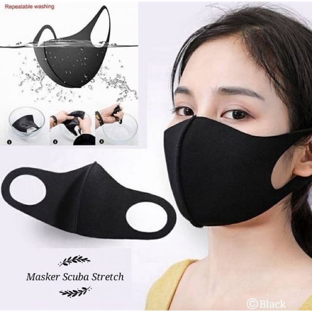 MASKER SCUBA KAIN HITAM