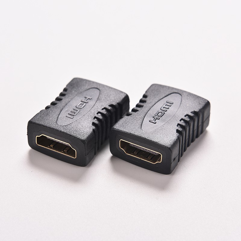 (Ele) Adapter Konektor Extender Hdmi Female Ke Female F / F Warna Putih Untuk Hdtv Hdcp 1080p