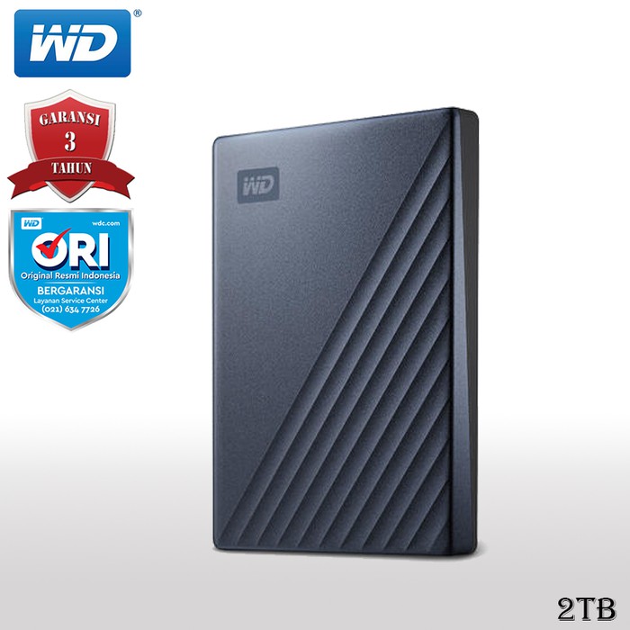 WD My Passport Ultra 2TB - HD Eksternal USB Type-C Garansi Resmi 3 Tahun