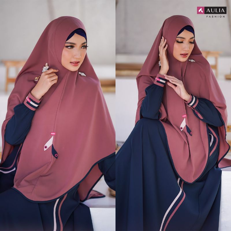 Set gamis aulia ori syar'i syari model terbaru 2022, warna sangat menarik, bahan adem banget nyaman 