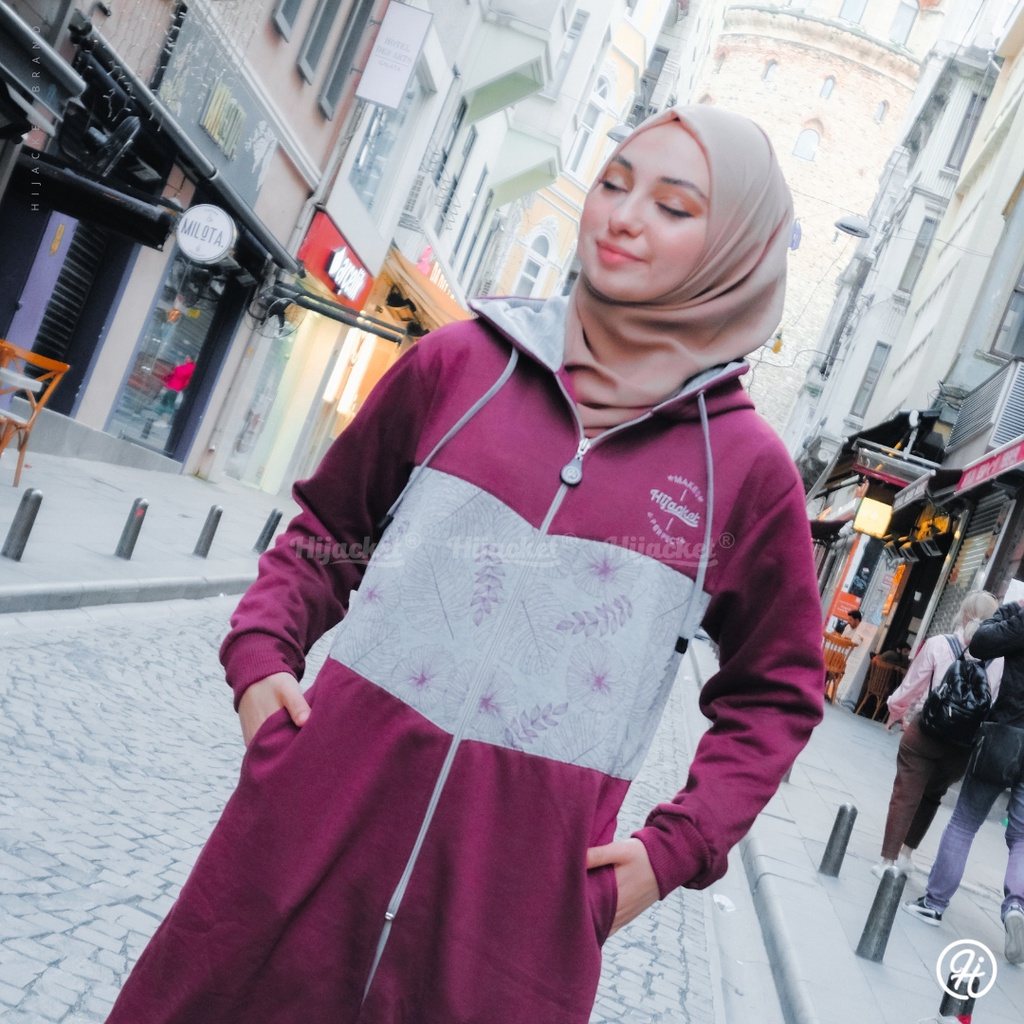 Hijacket® Gayatri Purple Oringal Guaranteed Jaket Muslimah HIjaber Free Goodiebag Bisa COD-1