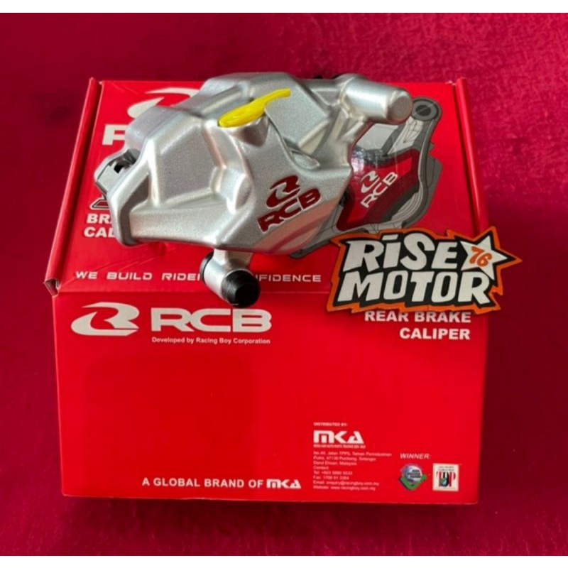 Kaliper Racing Boy RCB Satria Fu Karbu Belakang S2 Series Silver