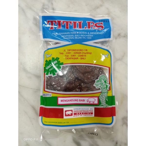 

Dendeng babi panggang pedas spesial TITILES 250gr