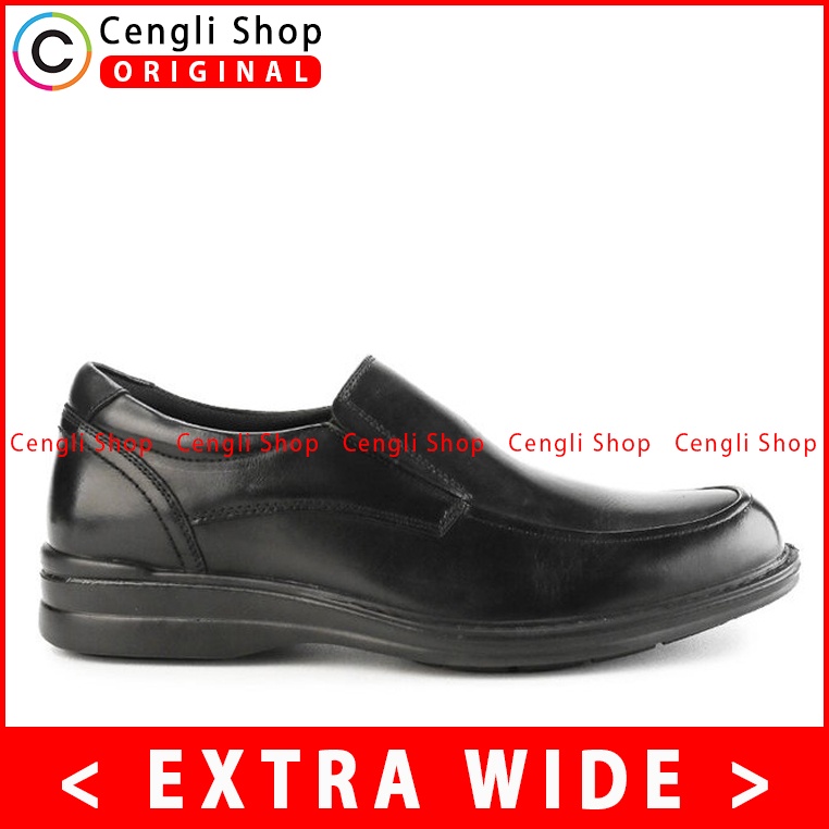 SEPATU FORMAL HUSH PUPPIES PRIA ORIGINAL PANTOFEL KULIT HITAM HM005