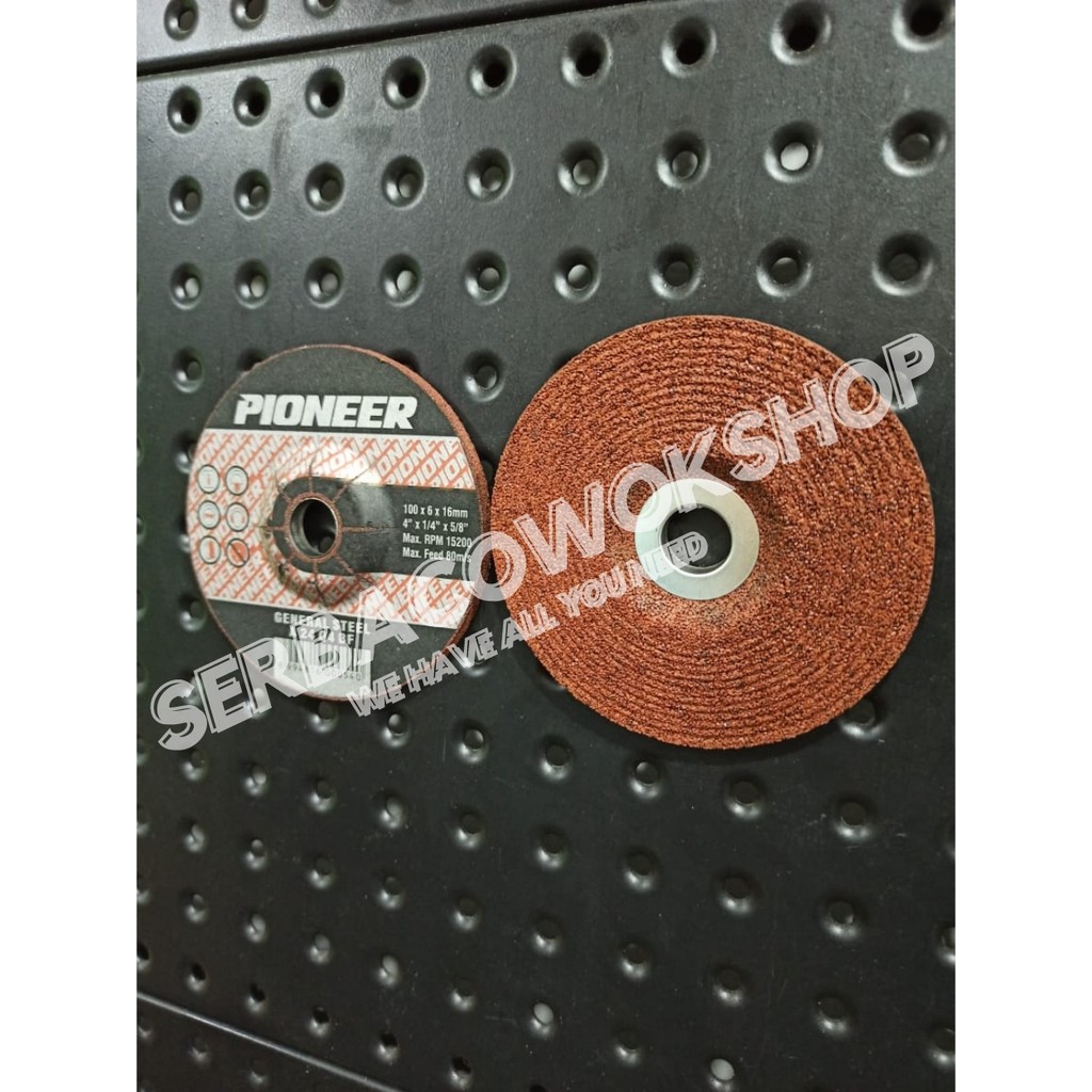 Pioneer Mata Gurinda Poles 4 Inch 100 x 6.0 x 15 mm Grinding Wheel Termurah Berkualitas