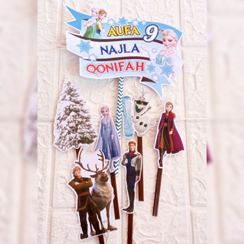 TOPPER FROZEN CUSTOM NAMA