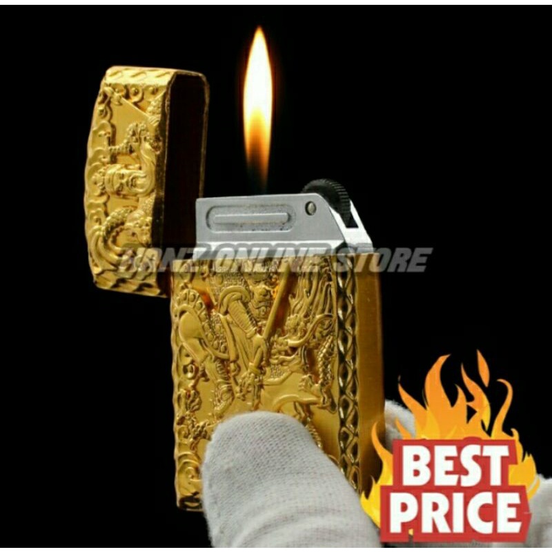 Cod Korek Api Gas mas Guan yu gong Mf-362 Korek Api gold