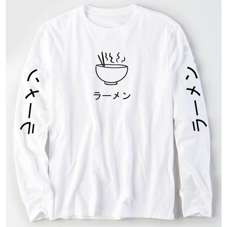 Tshirt Ramen Line Art japan Kanji Cotton Combed