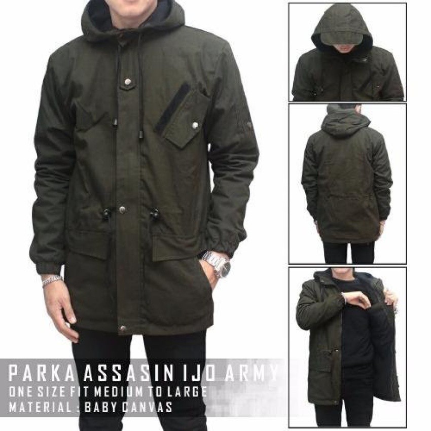 BGSR Jaket Parka Assasin Hijau Army