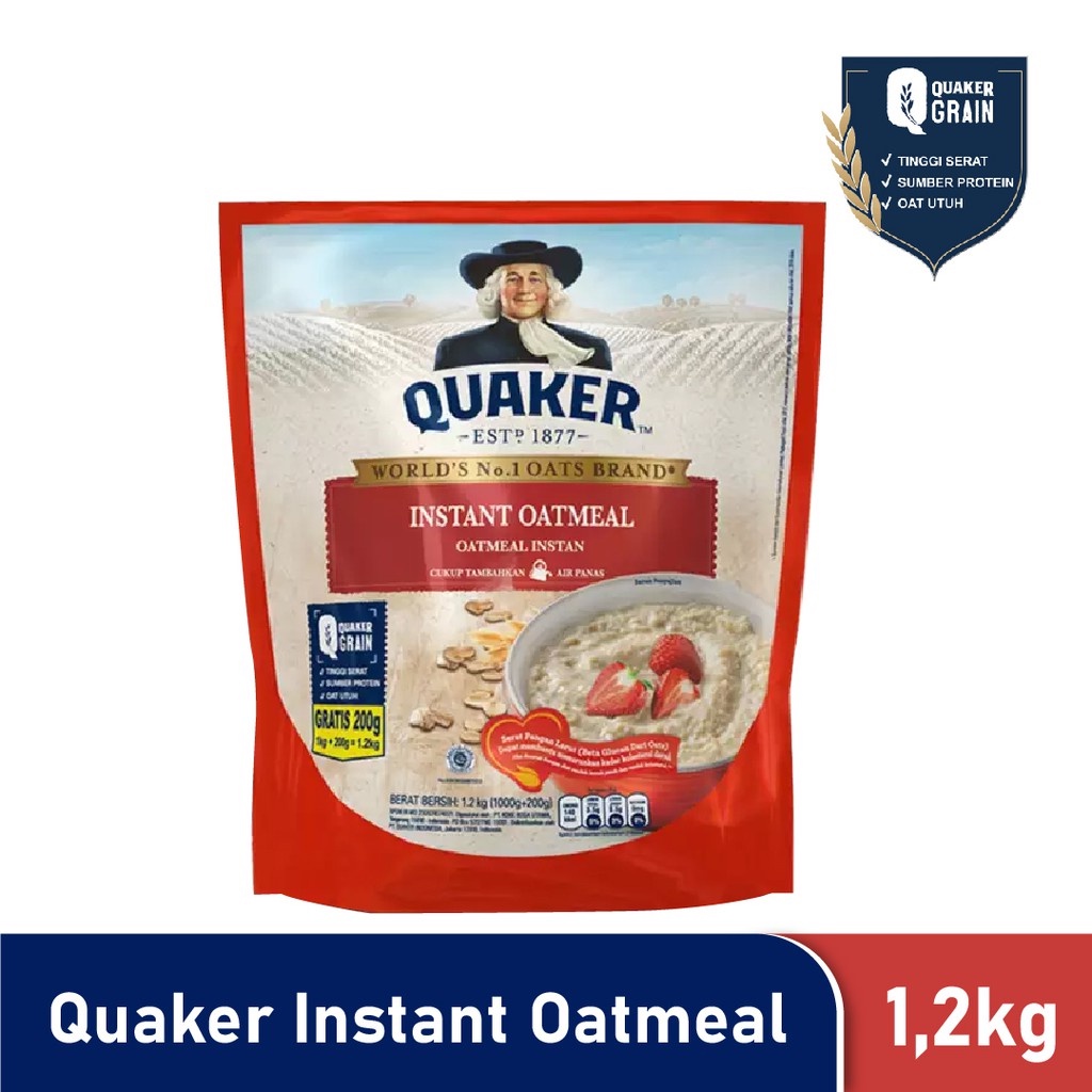 

PROMO GD2 TANGGAL 24 - 27 JULI [1200 Gram] Quaker Instant Oatmeal 1200 gr