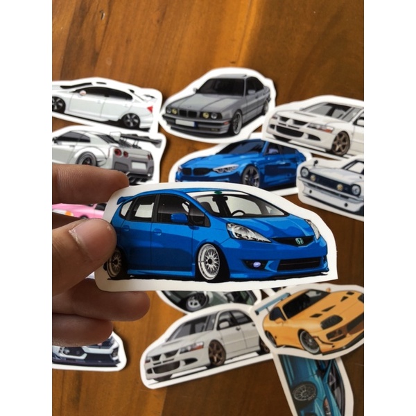 sticker pack mobil stiker mobil gambar mobil tempel di laptop kulkas handphone lemari buku