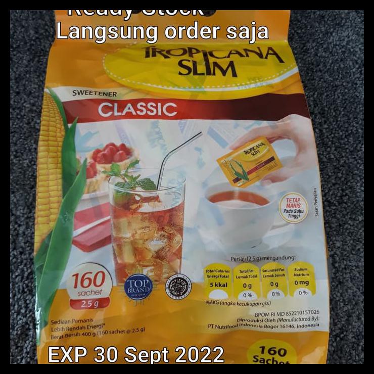 

Promo Tropicana Slim Classic 160 Sachets