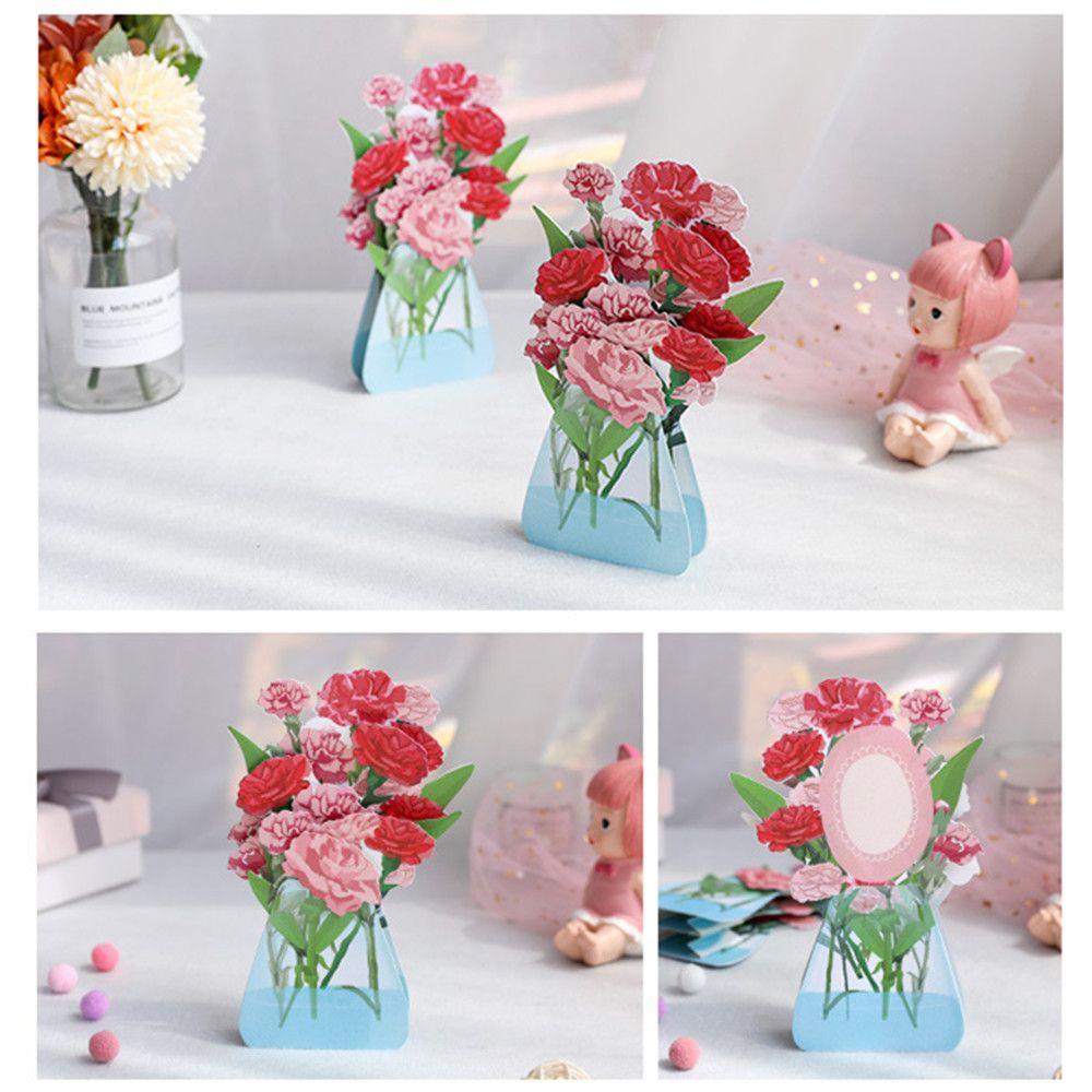 Kartu Ucapan Hari Ibu Nanas Mother's Day Handmade card Tulip Ukir Anyelir Undangan 3D Tiga Dimensi