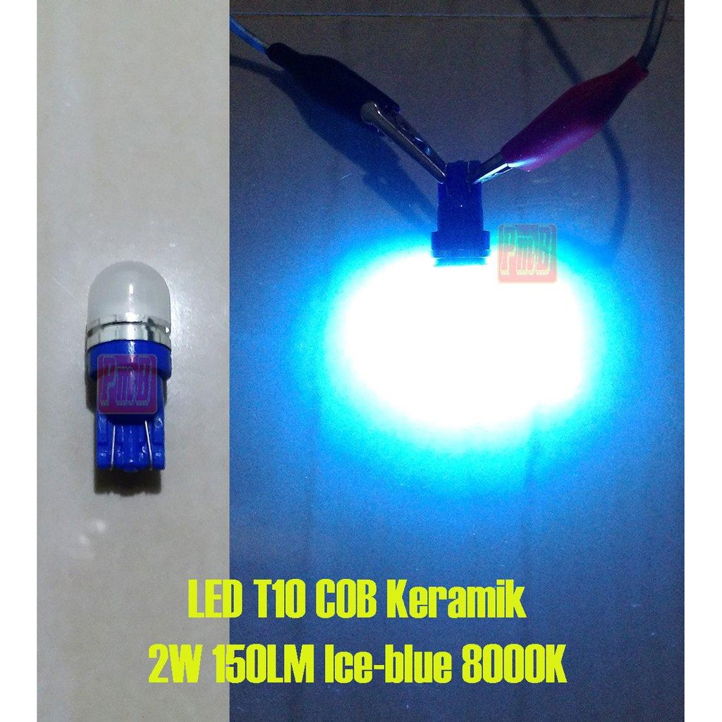 Lampu Led T10 Keramik - Lampu Senja Sein - Motor Mobil - Ice Blue