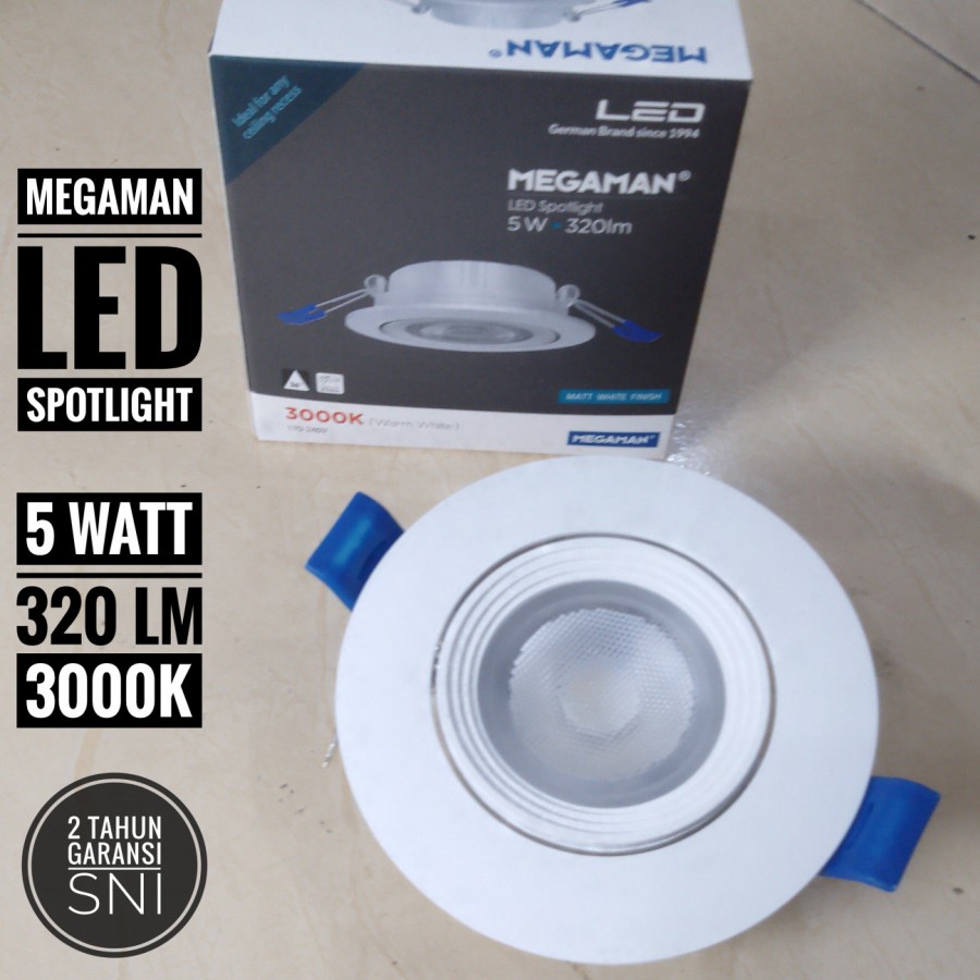 Lampu LED Spotlight 5 Watt MEGAMAN 2.5&quot; 3000K - Kuning MQTL2048-5W