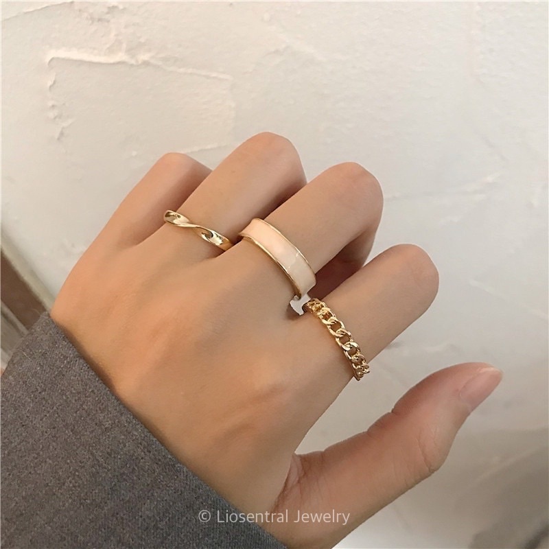 Liosentral - cincin deta set | cincin fashion cincin korea
