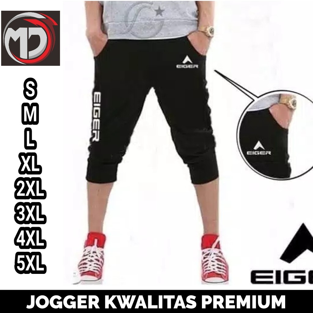 Celana Jogger Pria 3/4 Sport Olahraga Training Joger 3/4 Big Size / Grade Ori