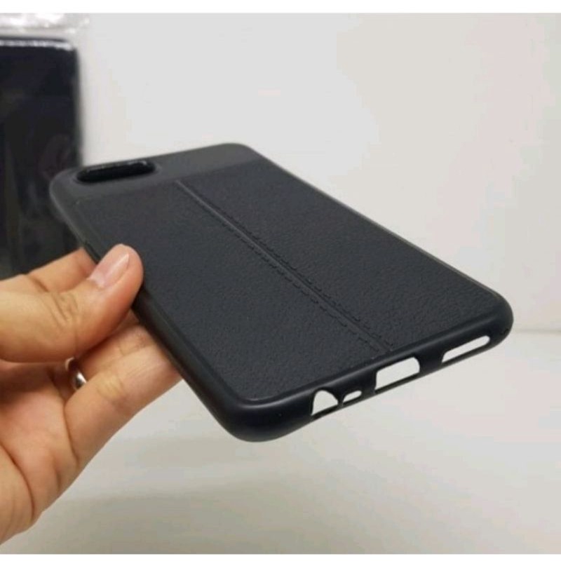 Case Softcase Casing Oppo A3s Hitam Autofocus Kulit jeruk