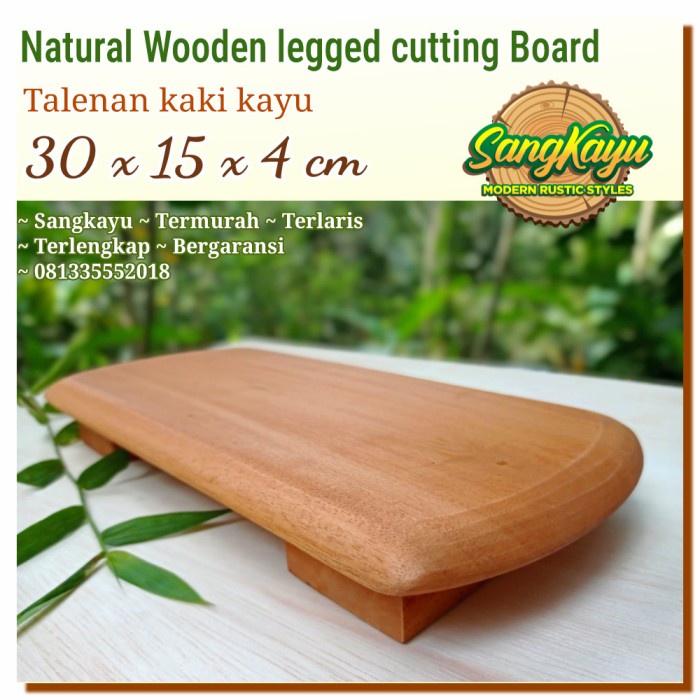 Talenan kayu kaki wooden cutting board 30x15x4 Chopping board kayu