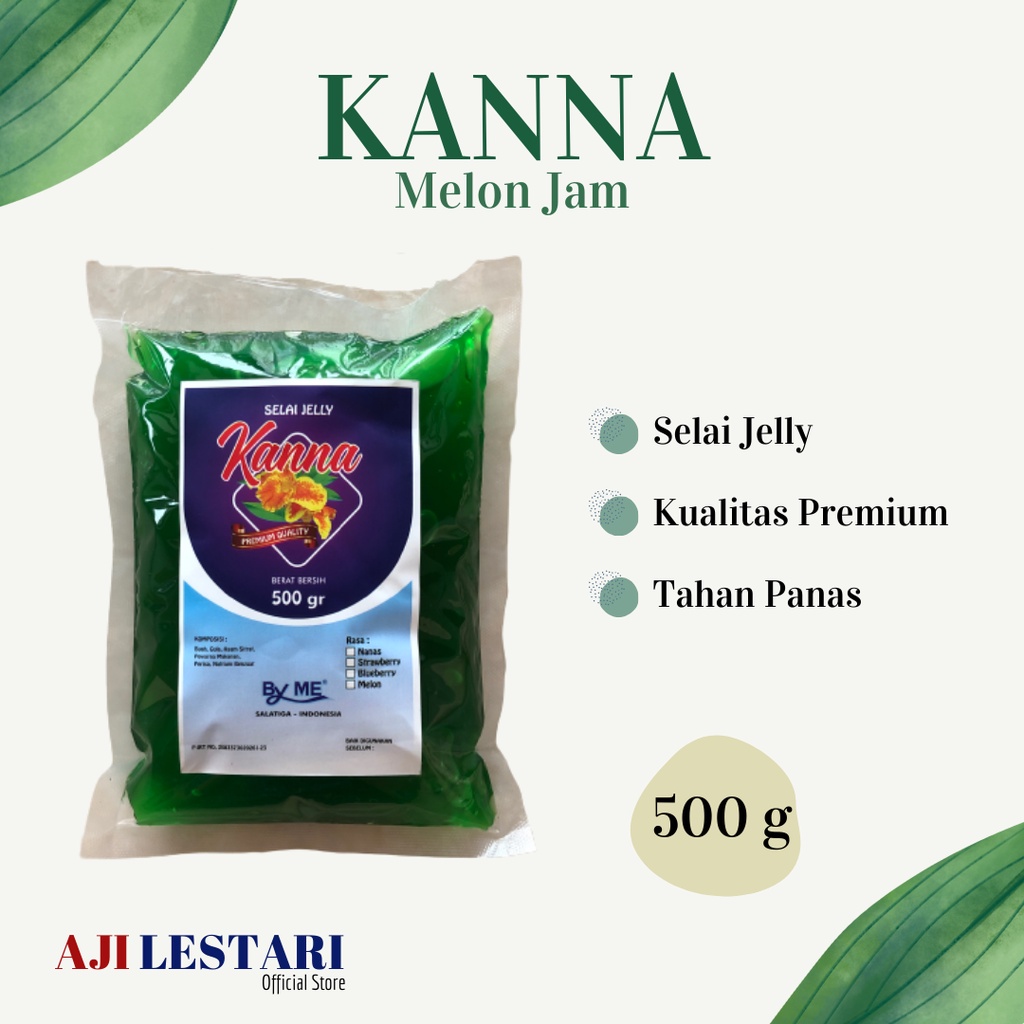 

KANNA Selai Jelly Premium 500 Gram Rasa Melon - Filling Jam Selai Isian Olesan Roti