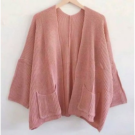 CARDINGAN WANITA/LOCCY CARDI/CARDIGAN RAJUT OVERSIZE-DUSTY