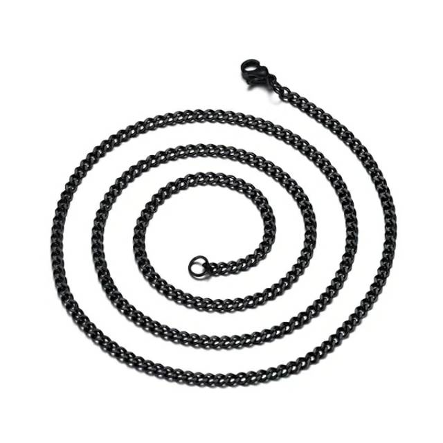Kalung Pria Titanium Hitam NFS