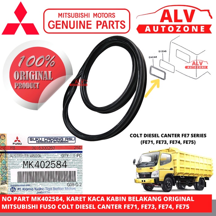 LIS KARET KACA KABIN BELAKANG ORIGINAL COLT DIESEL CANTER MK402584