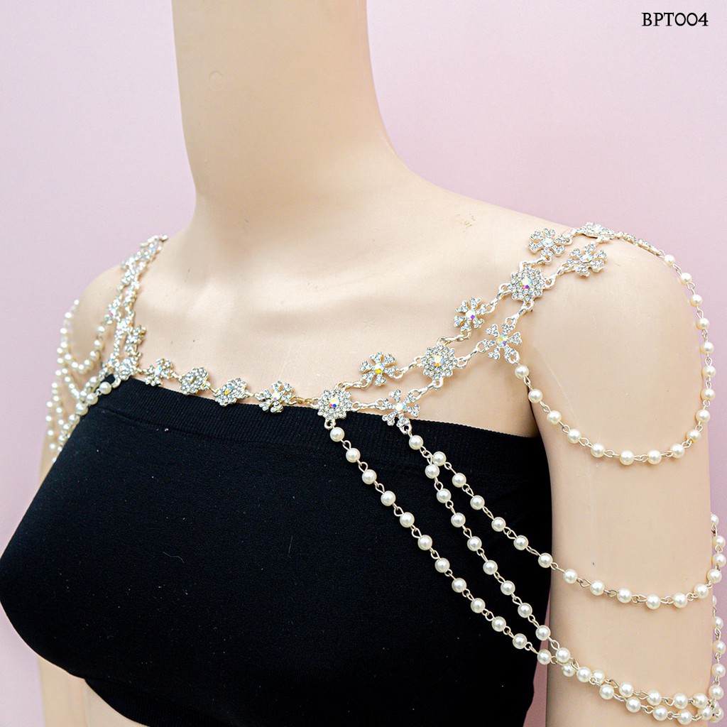 [PRODUK TERMURAH] AKSESORIS PENGANTIN PERNIKAHAN BOLERO MUTIARA MODERN BPT004