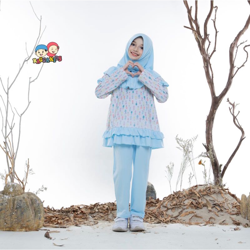 Oneset Setelan baju dan celana Set daily anak pineapple raggakids