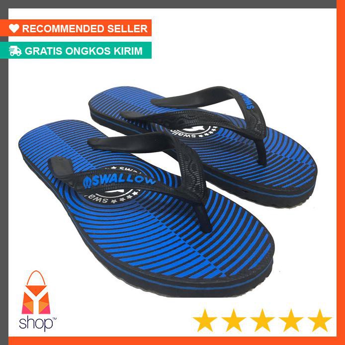 HOT PRODUK  SATUAN Sandal / Sendal Jepit Pria Swallow Target / Sendal Pantai - Kuning, 40