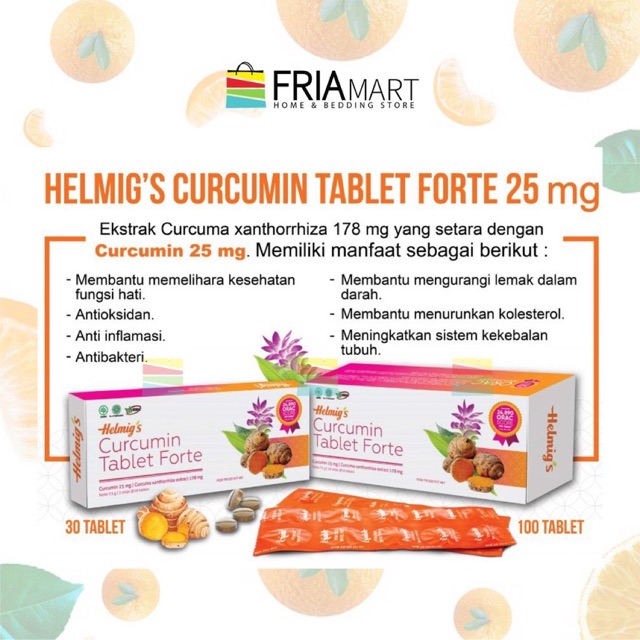 HELMIG'S Curcumin Tablet Forte 25 mg isi 30 tablets / 100 tablets