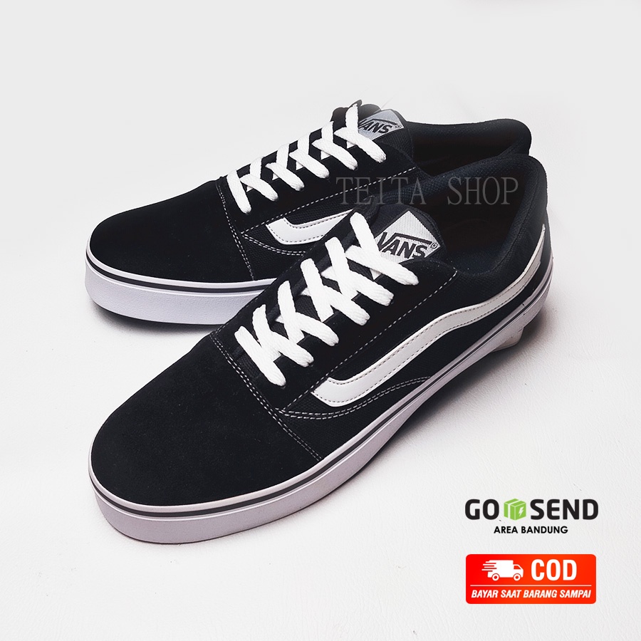 SEPATU PRIA MURAH KEREN UKURAN 39 40 41 42 43 SPATU SNEAKERS HITAM SEKOLAH KERJA