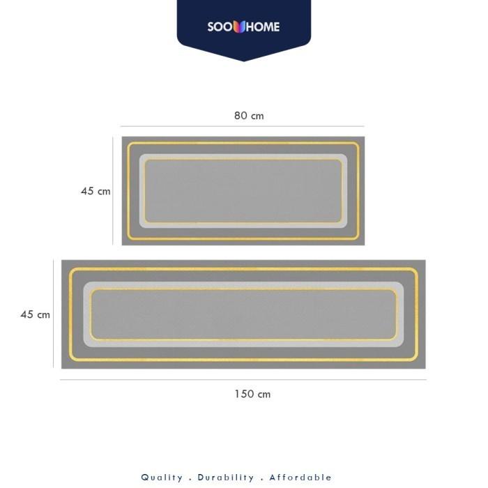 Keset Kaki Dapur Jumbo 2 PCS Kitchen Mat Set Alas Anti Slip Premium