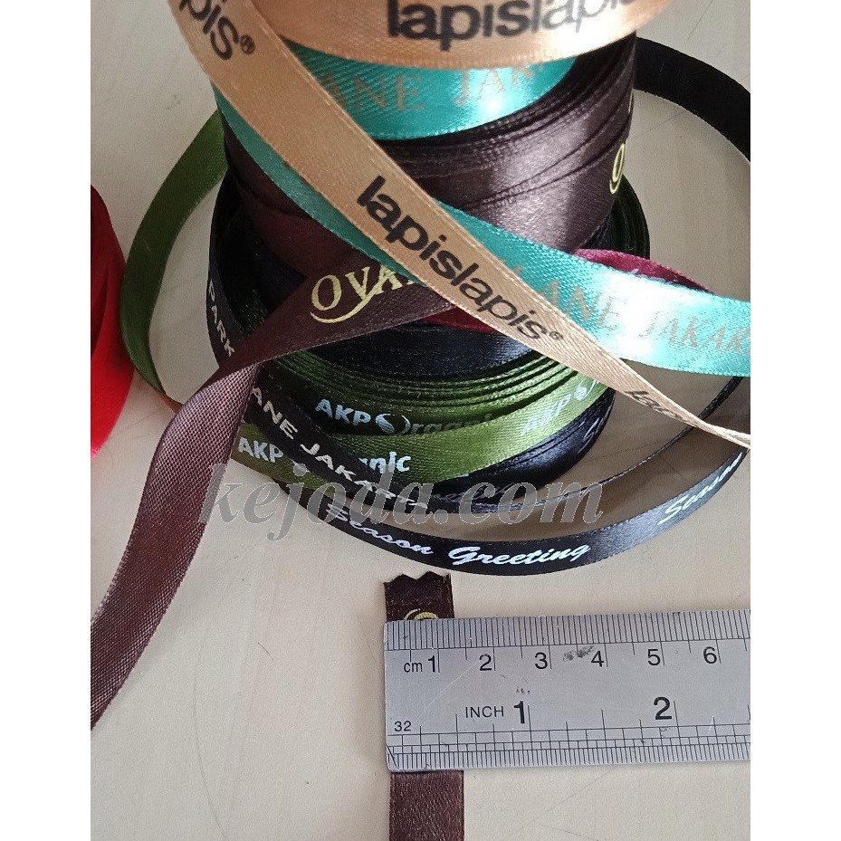 

Pita satin sablon 3/8 inch
