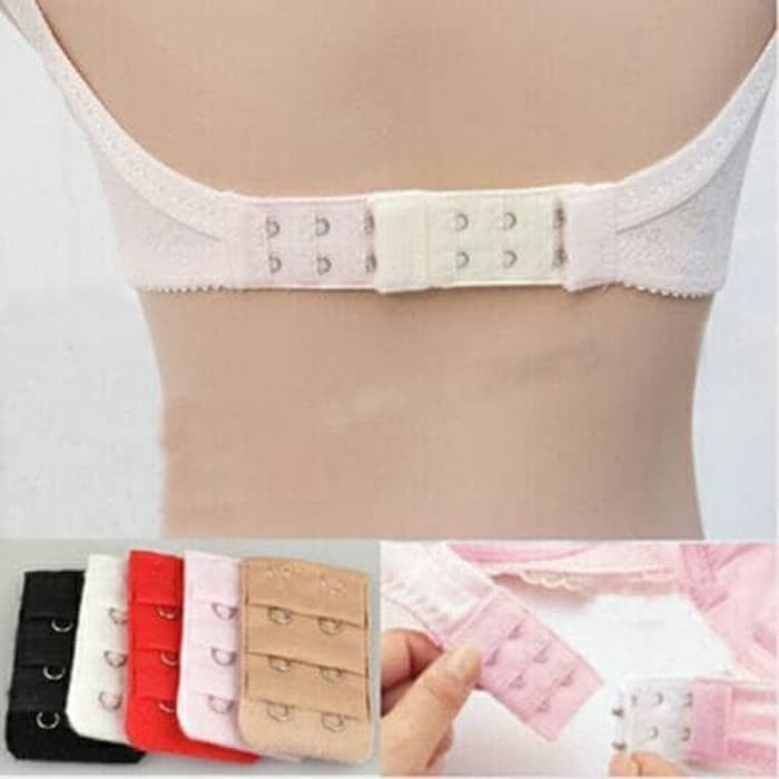 Pengait Bra Tambahan 3 Kait Extension Bra 2 Kait Karet Sambung Bra 2 Baris Pengait Tali BH Super Extender Save Murah Import