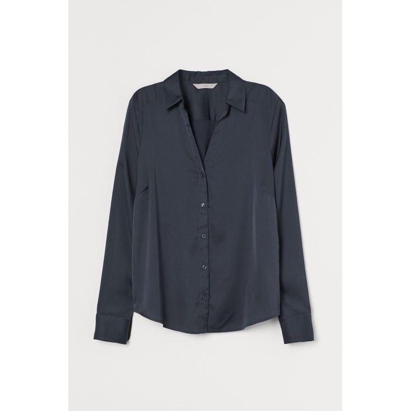 V NECK BLOUSE HNM SATIN