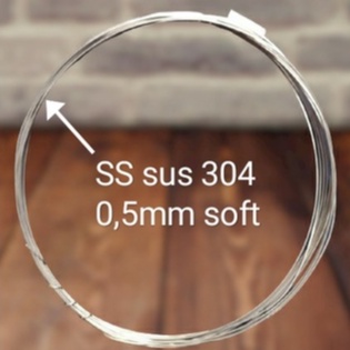 Kawat Stainless / Kawat Stenlis Soft 304 0.5 mm 10 Meter Korea
