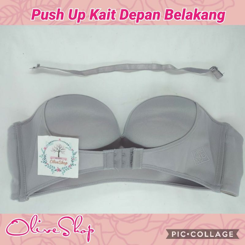 OliveShop ❤ Push Up Sugar Bra BH Bralette Polos Kait Depan Belakang Tanpa Tali