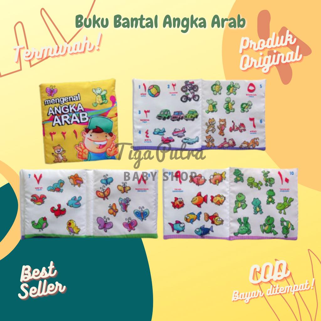 Buku Bantal Kain Softbook Mainan Edukasi Islami Anak Belajar Angka Arab