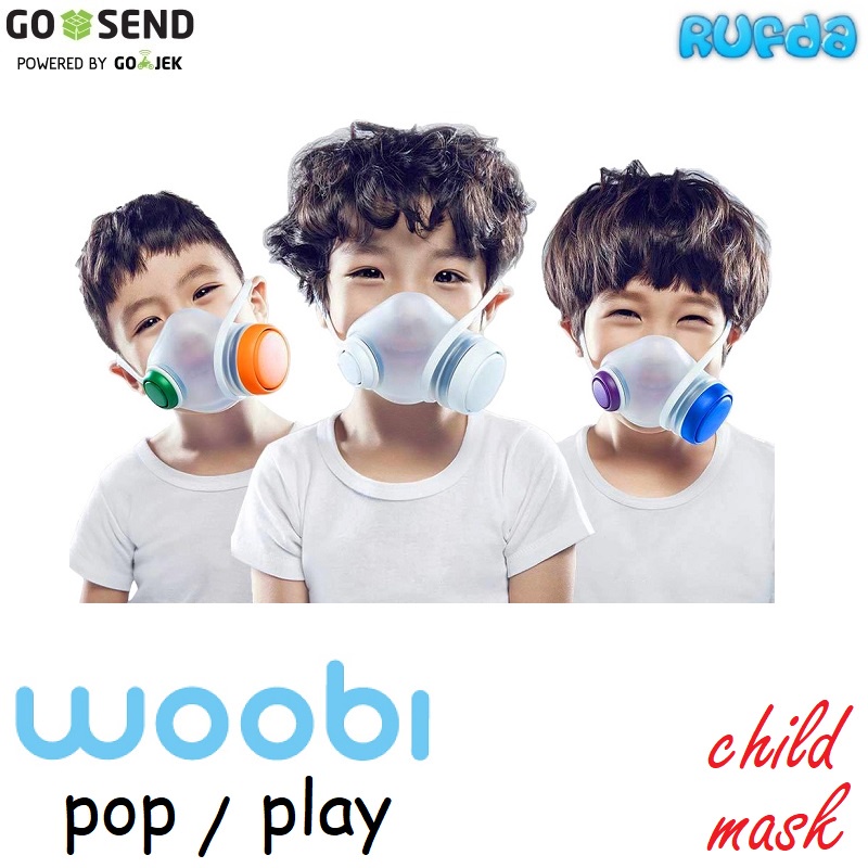 Woobi Pop Play Children Mask Masker Anak HEPA Filter PM 2.5 F95