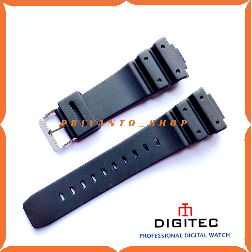 Strap Tali Jam Tangan Digitec 3090 Digitec DG-3090T Oem hitam Rubber Watch