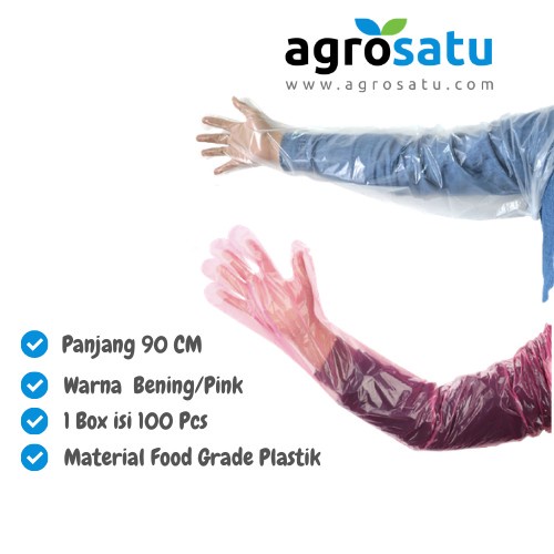 Plastik Glove IB 5 Jari - Sarung Tangan IB Plastik Palpasi Inseminasi Buatan Ternak Sapi