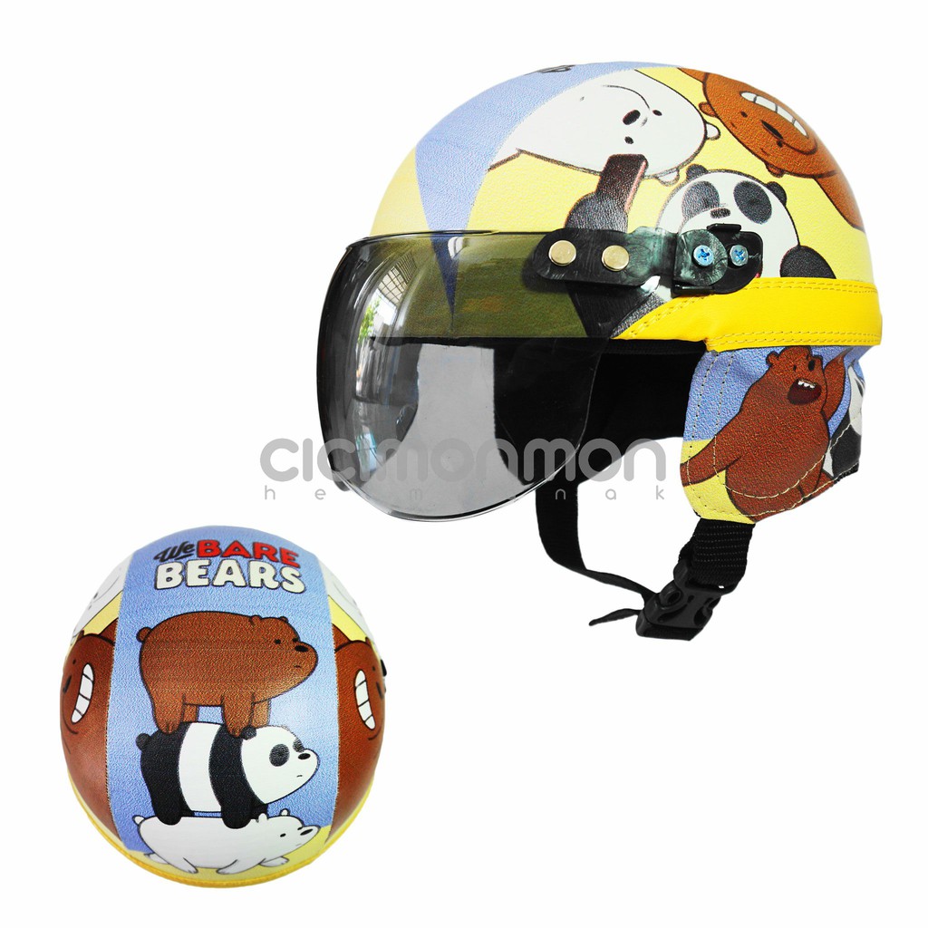 SUPER Helm Anak Balita Retro We Bare Bear