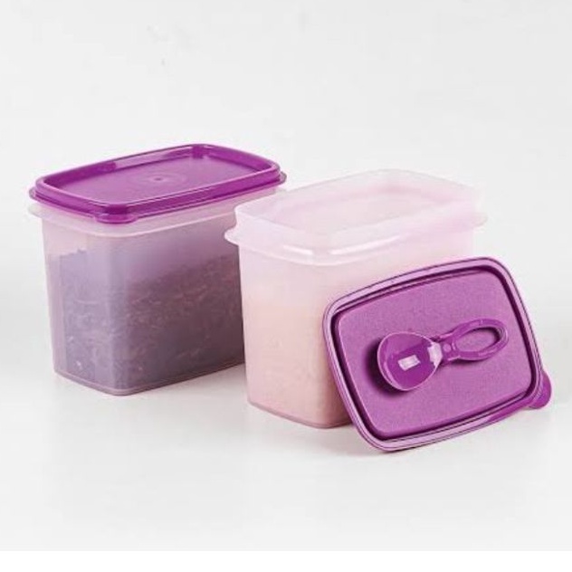 

Tuperware Shelf Saver 2pcs Toples dan Sendok ungu