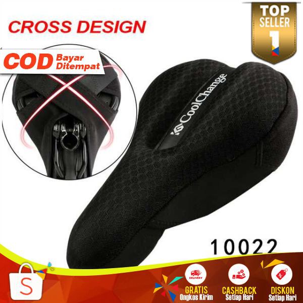 CoolChange Cover Jok Sepeda Sponge Criss Cross Fasten Sadel Empuk Sedel Sepeda Murah Nyaman