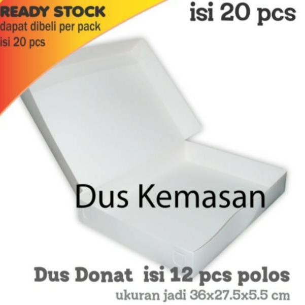 

[Terlaris Today] Box Donat Selusin Polos 36 x 27.5 x 5.5 cm Foodgrade (20pcs)