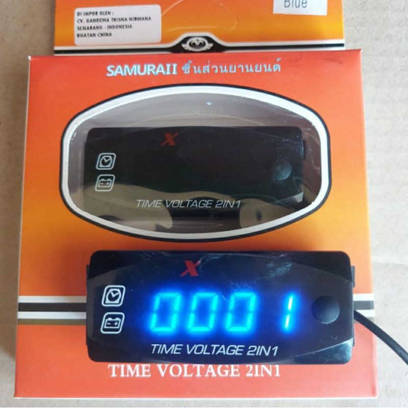 COD VoltMeter Digital Plus Jam 2 IN 1 Universal waterproof anti air