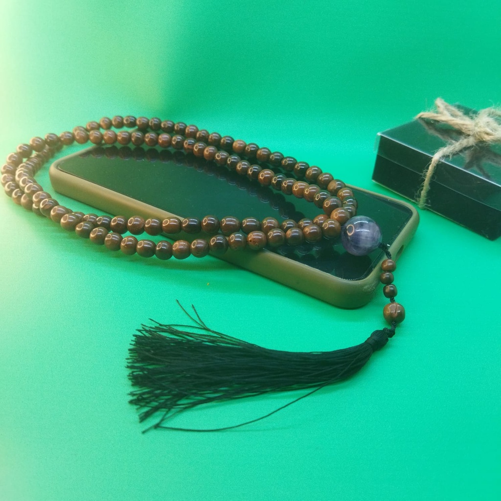 Japamala Kayu Kaukah Kokka 108 Beads Tassel Amethyst